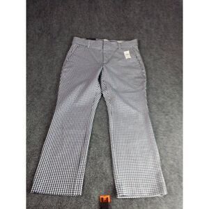 Gap Signature Skinny Ankle Women Sz 10 Gingham Blue White Boho Cottagecore‎
